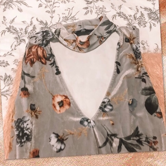 Velvet One Piece from Missguided ~ Floral - Picture 2 of 2